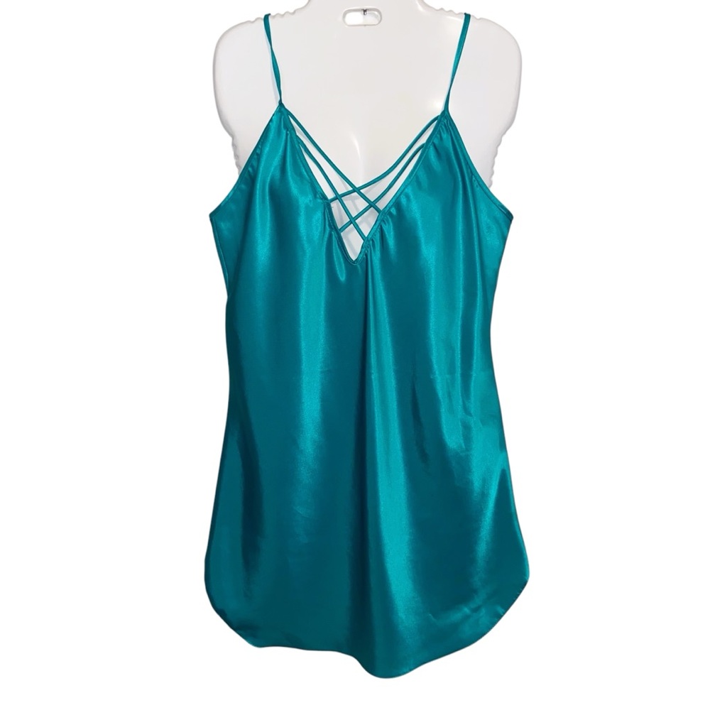 Vintage Fredericks Of Hollywood Slip Medium Satin Nightie Lingerie USA Retro 90s